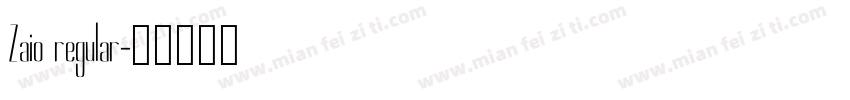 Zaio regular字体转换